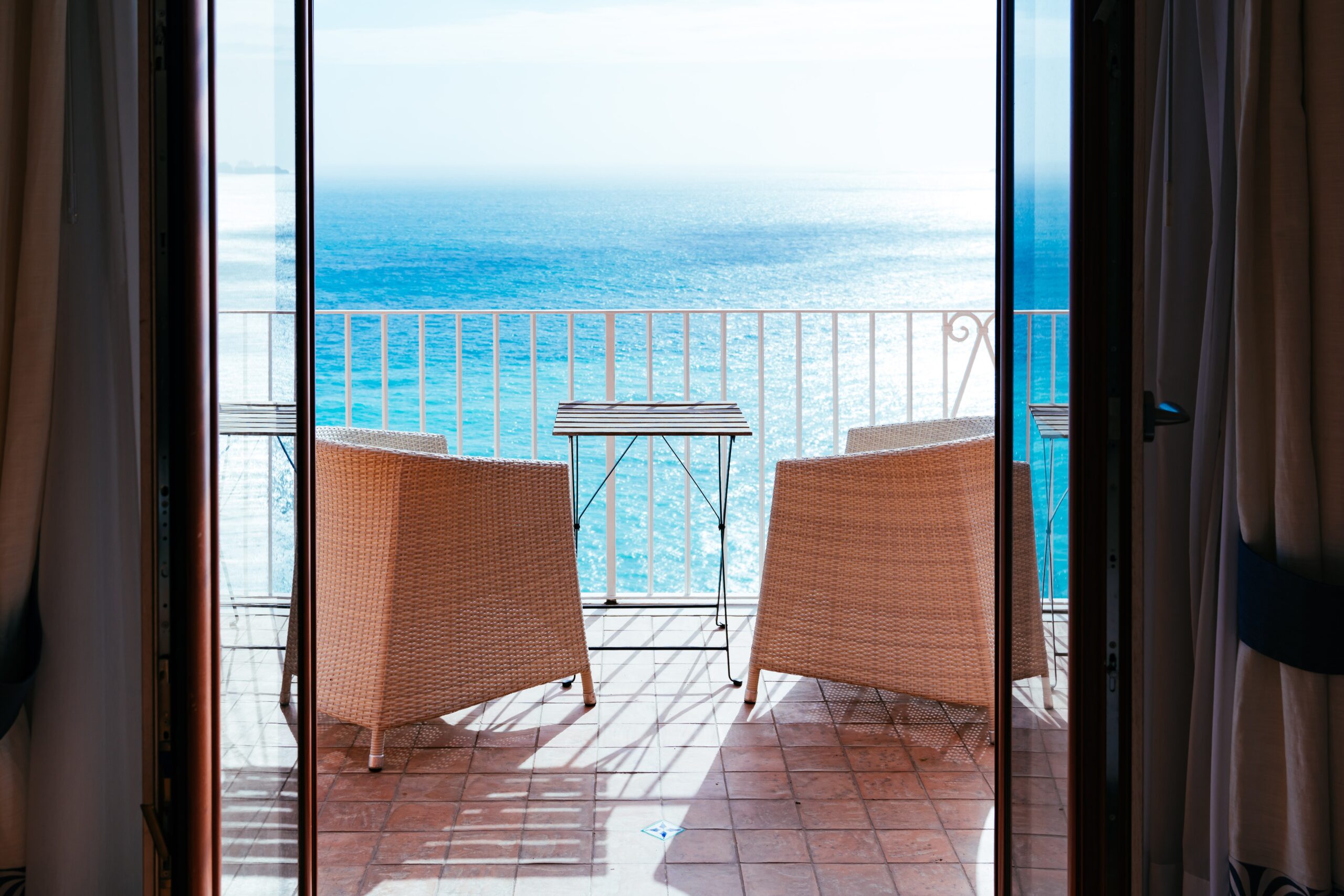 Balcony overlooking the sea